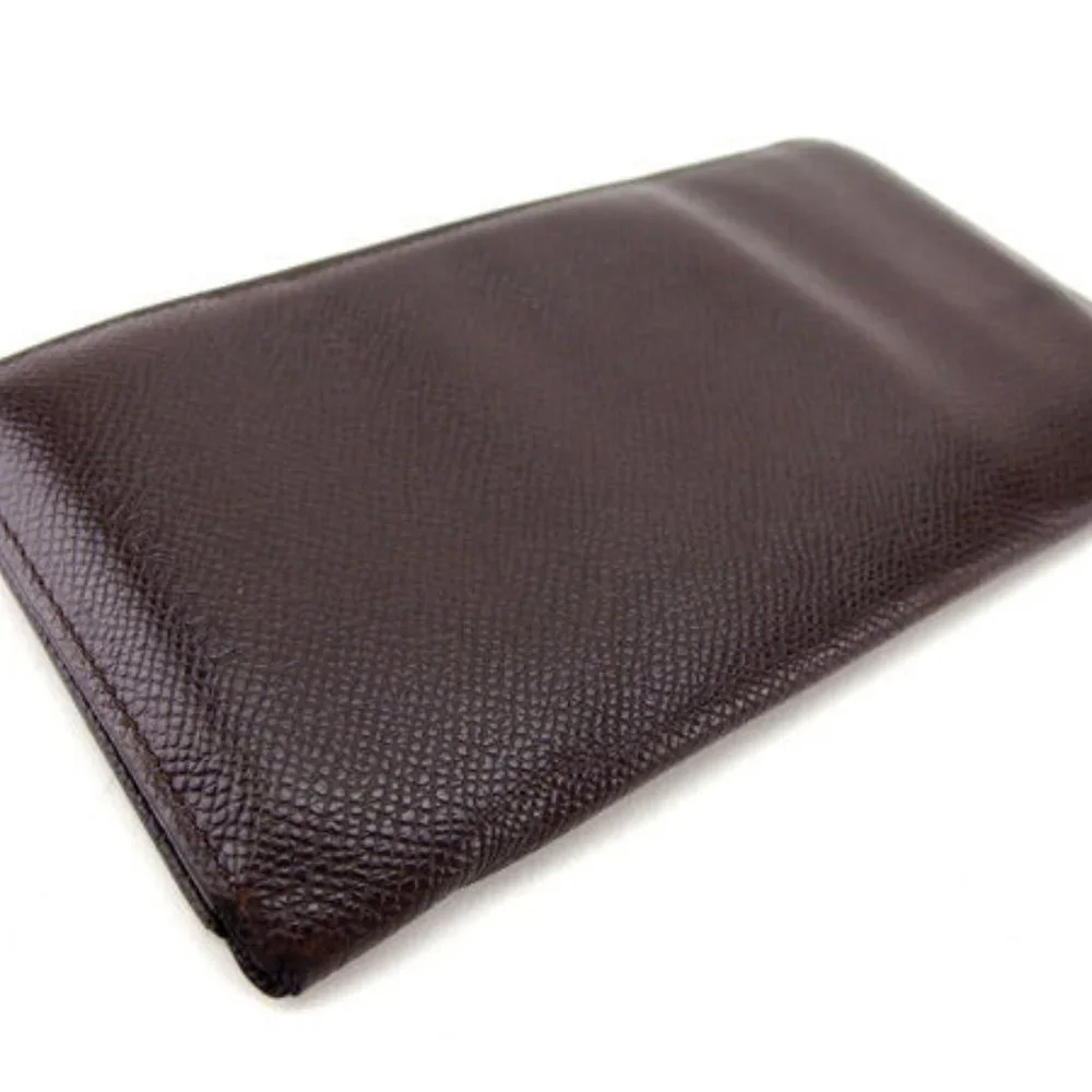 Bvlgari Wallet Purse Long Wallet Logo Brown Mens Authentic Used - Picture 3 of 6